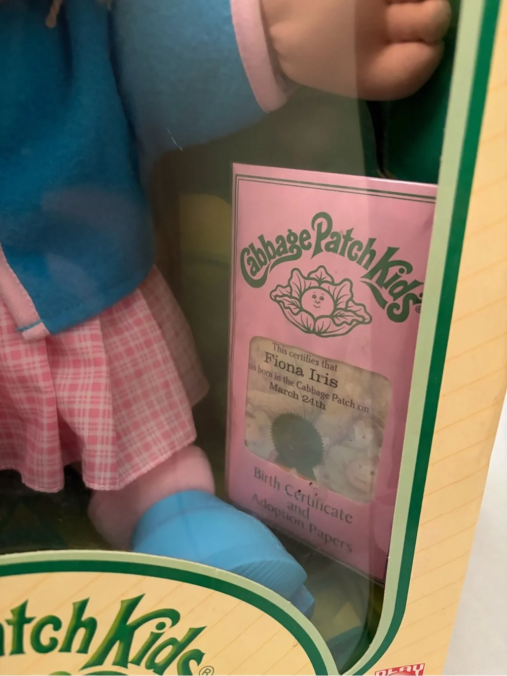 2004 Cabbage Patch Kids Fiona Iris Doll Play Along #10100 NIB Birth Certificate